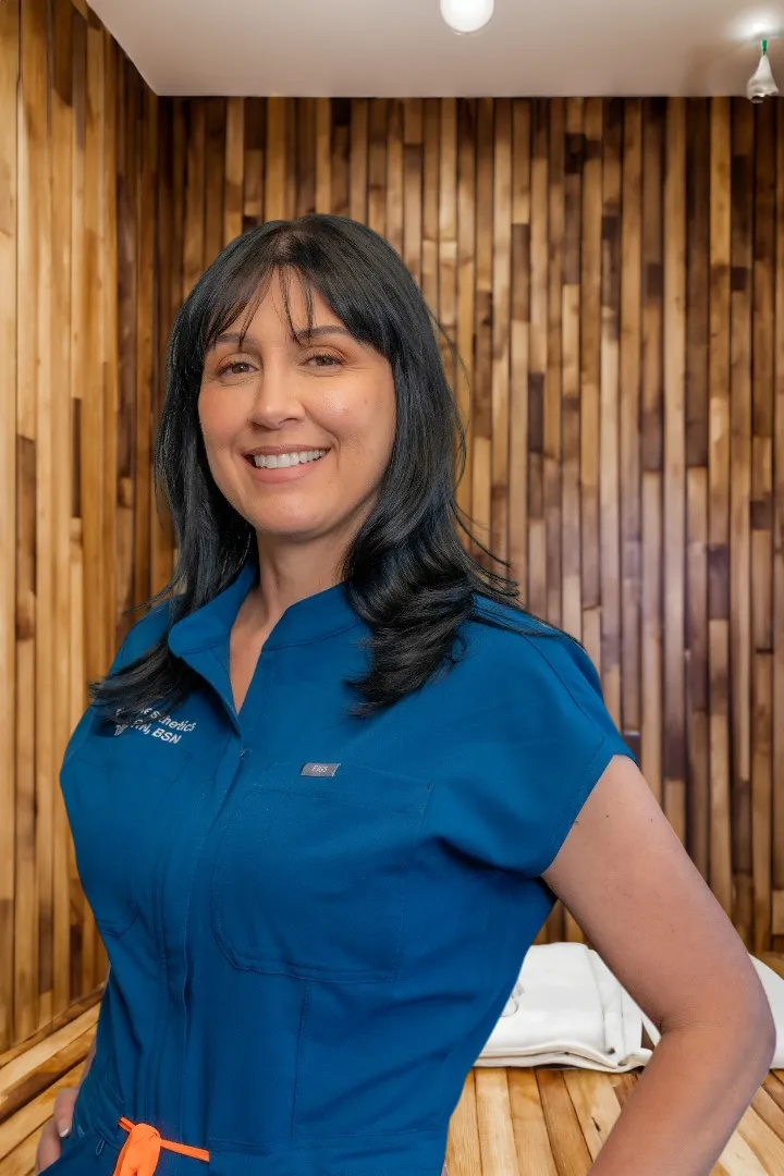 Tathiana Braga Green, RN, BSN, founder of Rio Glow Aesthetics and Wellness, in the treatment suite