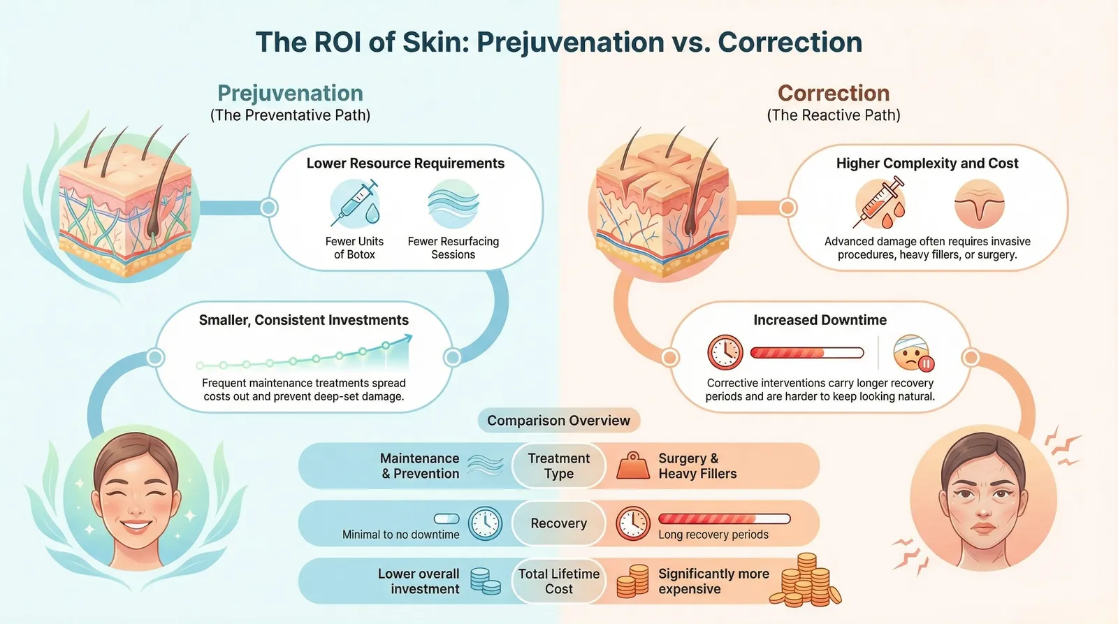 Skincare ROI Prevention versus Correction