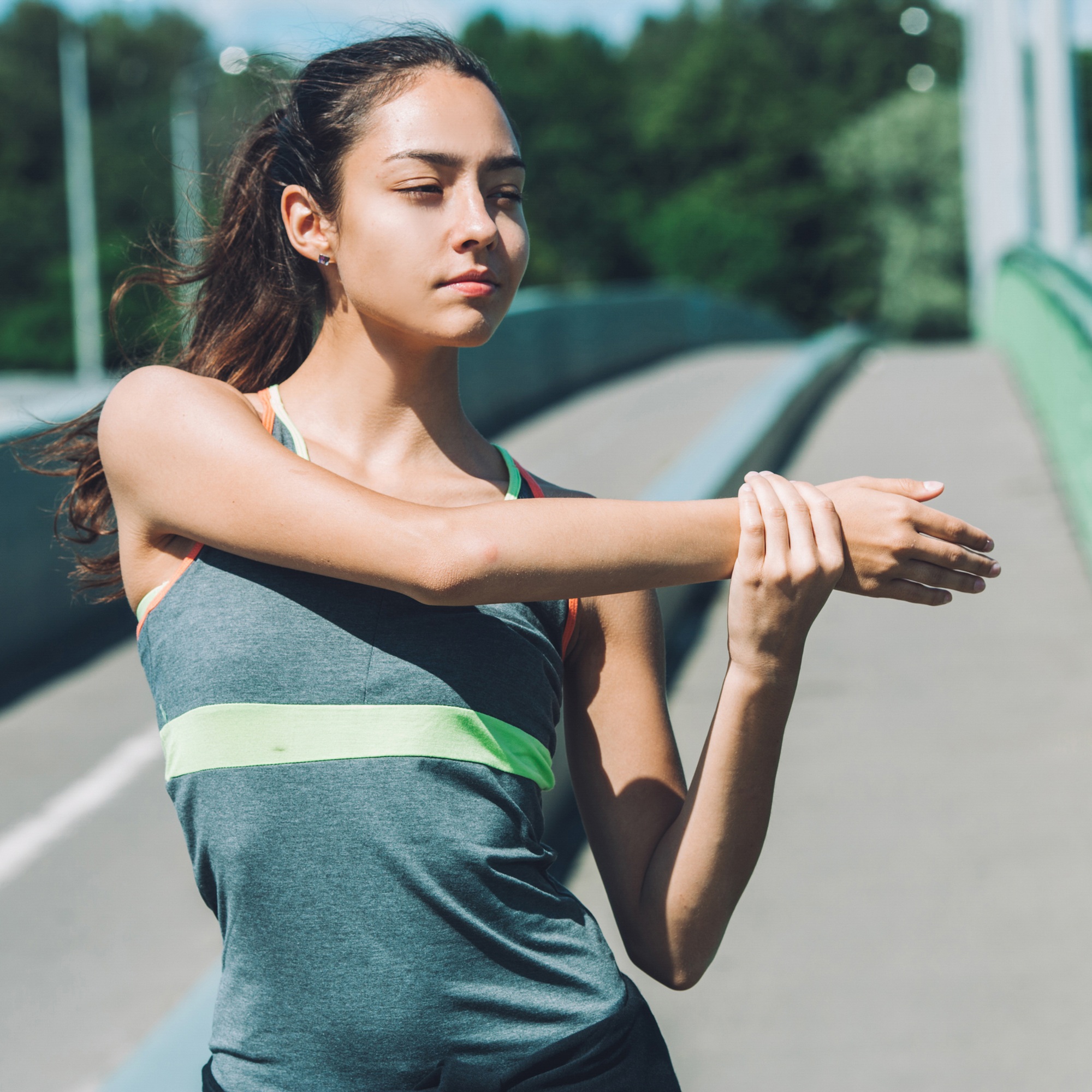 Woman sport outdoors portrait